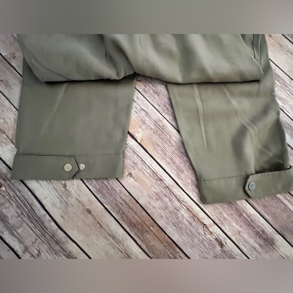 Zara Relaxed Fit Adjustable Hem Pants High Waist Elastic Slip on - Picture 2 of 9